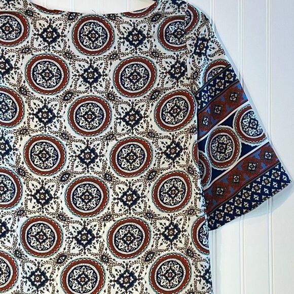 Bebop Womens XS Paisley Be You Be Free 3/4 Sleeve Casual Shift Dress XS - Picture 10 of 10